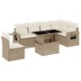 Set sofás de jardín 7 piezas y cojines ratán sintético beige by , Garden sets - Ref: Foro24-3267938, Price: 497,55 €, Discoun...
