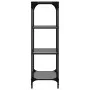 Estantería con superficie de vidrio negro y acero 40x30x95 cm by , Hangers and shelves - Ref: Foro24-846039, Price: 55,31 €, ...