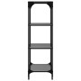 Estantería con superficie de vidrio negro y acero 40x30x95 cm by , Hangers and shelves - Ref: Foro24-846039, Price: 55,31 €, ...
