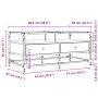 Mesa de centro tapa de vidrio acero roble Sonoma 98,5x50x45 cm de , Mesas de centro - Ref: Foro24-846045, Precio: 90,33 €