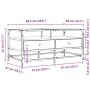 Mesa de centro tapa de vidrio acero roble Sonoma 98,5x50x45 cm by , Coffee table - Ref: Foro24-846045, Price: 89,26 €, Discou...