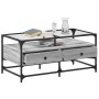Mesa de centro tapa de vidrio acero gris Sonoma 98,5x50x45 cm by , Coffee table - Ref: Foro24-846047, Price: 97,21 €, Discoun...