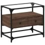 Mueble TV cristal y madera ingeniería marrón roble 60x35x51 cm von , TV-Möbel - Ref: Foro24-846058, Preis: 57,95 €, Rabatt: %
