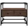 Mueble TV cristal y madera ingeniería marrón roble 60x35x51 cm von , TV-Möbel - Ref: Foro24-846058, Preis: 57,95 €, Rabatt: %