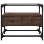 Mueble TV cristal y madera ingeniería marrón roble 60x35x51 cm von , TV-Möbel - Ref: Foro24-846058, Preis: 58,73 €, Rabatt: %