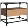 Mueble TV cristal y madera ingeniería marrón roble 60x35x51 cm von , TV-Möbel - Ref: Foro24-846058, Preis: 57,95 €, Rabatt: %