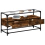 Mueble TV cristal y madera ingeniería roble ahumado 98x35x51 cm von , TV-Möbel - Ref: Foro24-846066, Preis: 78,48 €, Rabatt: %