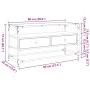 Mueble TV cristal y madera ingeniería roble ahumado 98x35x51 cm by , TV Furniture - Ref: Foro24-846066, Price: 77,42 €, Disco...