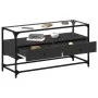 Mueble TV cristal y madera ingeniería negro 98x35x51 cm de , Muebles TV - Ref: Foro24-846064, Precio: 76,98 €, Descuento: %
