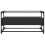 Mueble TV cristal y madera ingeniería negro 98x35x51 cm by , TV Furniture - Ref: Foro24-846064, Price: 78,00 €, Discount: %
