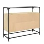 Aparador cristal y madera ingeniería roble Sonoma 98x35x81 cm by , Sideboards - Ref: Foro24-846070, Price: 96,63 €, Discount: %