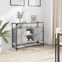 Aparador cristal y madera ingeniería gris Sonoma 98x35x81 cm by , Sideboards - Ref: Foro24-846072, Price: 92,75 €, Discount: %