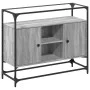 Aparador cristal y madera ingeniería gris Sonoma 98x35x81 cm by , Sideboards - Ref: Foro24-846072, Price: 92,75 €, Discount: %