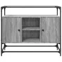 Aparador cristal y madera ingeniería gris Sonoma 98x35x81 cm by , Sideboards - Ref: Foro24-846072, Price: 92,75 €, Discount: %