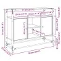 Aparador cristal y madera ingeniería gris Sonoma 98x35x81 cm by , Sideboards - Ref: Foro24-846072, Price: 92,75 €, Discount: %
