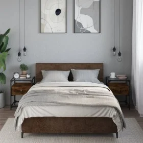 Mesitas noche 2 uds madera ingeniería roble ahumado 40x40x55 cm by , Nightstands - Ref: Foro24-846079, Price: 82,17 €, Discou...