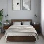 Zwei Nachttische aus geräucherter Eichen-Ingenieurholz, 40x40x55 cm. von , Nachttische - Ref: Foro24-846079, Preis: 82,17 €, ...