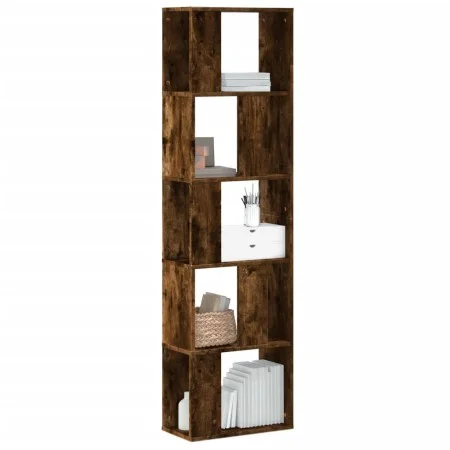 Librería de 5 niveles madera ingeniería roble ahumado by , Bookcases and shelves - Ref: Foro24-852784, Price: 51,82 €, Discou...
