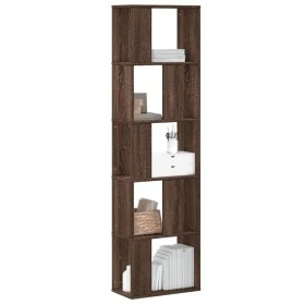 Librería de 5 niveles madera de ingeniería marrón roble by , Bookcases and shelves - Ref: Foro24-852786, Price: 54,78 €, Disc...