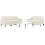 Zweiteiliges Sofaset mit cremefarbenen Samtkissen. von , Sofas - Ref: Foro24-3278399, Preis: 554,19 €, Rabatt: %