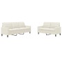Zweiteiliges Sofaset mit cremefarbenen Samtkissen. von , Sofas - Ref: Foro24-3278399, Preis: 554,19 €, Rabatt: %