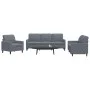 Juego de sofás con cojines 3 piezas terciopelo gris oscuro by , Sofas - Ref: Foro24-3278352, Price: 609,46 €, Discount: %