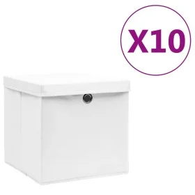 Storage boxes with lids 10 units white 28x28x28 cm by vidaXL, Storage baskets - Ref: Foro24-325210, Price: 62,62 €, Discount: %