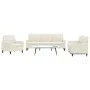 Juego de sofás con cojines 3 piezas terciopelo crema by , Sofas - Ref: Foro24-3278359, Price: 692,04 €, Discount: %