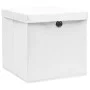 Storage boxes with lids 10 units white 28x28x28 cm by vidaXL, Storage baskets - Ref: Foro24-325210, Price: 62,62 €, Discount: %