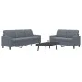 Zweiteiliges Sofaset mit dunkelgrauen Samtkissen. von , Sofas - Ref: Foro24-3278392, Preis: 468,79 €, Rabatt: %