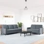 Zweiteiliges Sofaset mit dunkelgrauen Samtkissen. von , Sofas - Ref: Foro24-3278392, Preis: 468,79 €, Rabatt: %