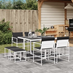 Gartensitzgruppe 9-teilig mit weißen Textilene-Kissen. von , Gartensets - Ref: Foro24-3295113, Preis: 342,44 €, Rabatt: %