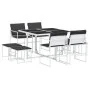 Gartensitzgruppe 9-teilig mit weißen Textilene-Kissen. von , Gartensets - Ref: Foro24-3295113, Preis: 335,81 €, Rabatt: %