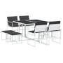 Gartensitzgruppe 9-teilig mit weißen Textilene-Kissen. von , Gartensets - Ref: Foro24-3295113, Preis: 342,44 €, Rabatt: %