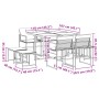 Gartensitzgruppe 9-teilig mit weißen Textilene-Kissen. von , Gartensets - Ref: Foro24-3295113, Preis: 342,44 €, Rabatt: %