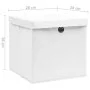 Storage boxes with lids 10 units white 28x28x28 cm by vidaXL, Storage baskets - Ref: Foro24-325210, Price: 62,62 €, Discount: %