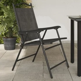 Sillas de jardín plegables 8 uds acero y textileno gris melange by , Garden chairs - Ref: Foro24-3157288, Price: 374,94 €, Di...