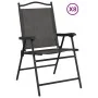 Sillas de jardín plegables 8 uds acero y textileno gris melange by , Garden chairs - Ref: Foro24-3157288, Price: 361,98 €, Di...