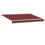 Toldo retráctil manual color burdeos 350x250 cm by , Awnings - Ref: Foro24-3215226, Price: 459,34 €, Discount: %