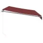 Toldo retráctil manual color burdeos 350x250 cm by , Awnings - Ref: Foro24-3215226, Price: 459,34 €, Discount: %
