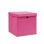 Storage boxes with lids 10 pcs 28x28x28 cm pink by vidaXL, Storage baskets - Ref: Foro24-325206, Price: 53,18 €, Discount: %
