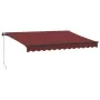 Manuelle ausfahrbare Markise mit LED-Lichtern in Bordeauxrot, 350x250 cm. von , Markisen - Ref: Foro24-3215337, Preis: 273,59...