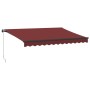 Toldo retráctil manual con luces LED burdeos 350x250 cm by , Awnings - Ref: Foro24-3215337, Price: 267,92 €, Discount: %
