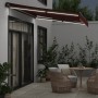 Manuelle ausfahrbare Markise mit LED-Lichtern in Bordeauxrot, 350x250 cm. von , Markisen - Ref: Foro24-3215337, Preis: 267,92...
