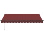 Toldo retráctil manual con luces LED burdeos 350x250 cm by , Awnings - Ref: Foro24-3215337, Price: 267,92 €, Discount: %