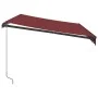 Manuelle ausfahrbare Markise mit LED-Lichtern in Bordeauxrot, 350x250 cm. von , Markisen - Ref: Foro24-3215337, Preis: 273,59...
