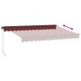 Toldo retráctil manual con luces LED burdeos 350x250 cm by , Awnings - Ref: Foro24-3215337, Price: 267,92 €, Discount: %