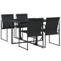 Gartensitzgruppe 5-teilig in Schwarz aus Textilene von , Gartensets - Ref: Foro24-3295118, Preis: 226,48 €, Rabatt: %
