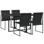 Gartensitzgruppe 5-teilig in Schwarz aus Textilene von , Gartensets - Ref: Foro24-3295118, Preis: 223,60 €, Rabatt: %