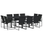 11-teiliges Gartensitzgruppen-Set aus schwarzem Textilene von , Gartensets - Ref: Foro24-3295124, Preis: 451,80 €, Rabatt: %